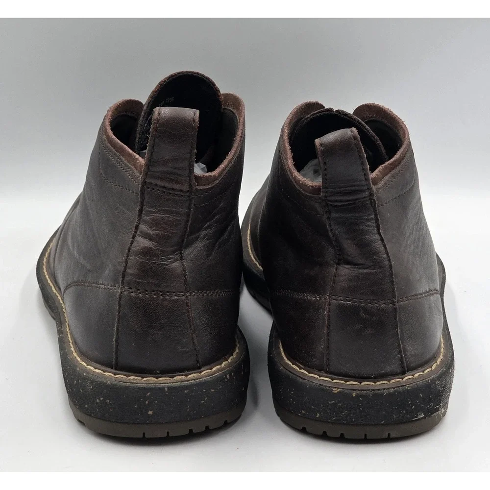 ABEO Boyd Chukka Boots Mens 9.5M Dark Brown Leather Lace Up Ankle Shoes